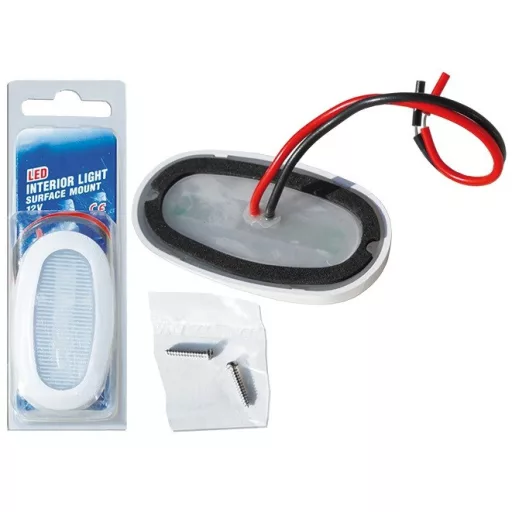 Oświetlenie kabiny białe 9 diod LED 360 stopni ABS/stal nierdzewna 40 mm