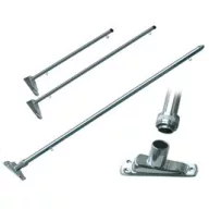 Maszt flagowy z metalową podstawą 50 cm