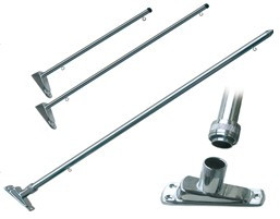 Maszt flagowy z metalową podstawą 50 cm