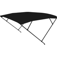   Bimini tető dupla keret fekete fekete cső225x150-170x129 cm EVA