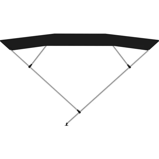 Dach Bimini podwójna rama czarna 225x150-170x129 cm