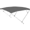 Dach Bimini podwójna rama ciemnoszary 225x170-190x129 cm