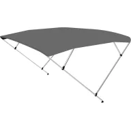 Dach Bimini podwójna rama ciemnoszary 225x190-210x129 cm
