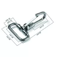 Ponyva akasztó inox karabíneres 28 mm EVA