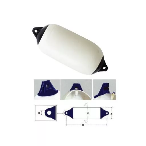 Fender 9 x 31 cm biały z niebieską końcówką