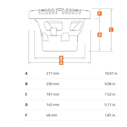 Hertz HMS 10 B4-LD-C 25 cm-es vízálló, hajós mélysugárzó