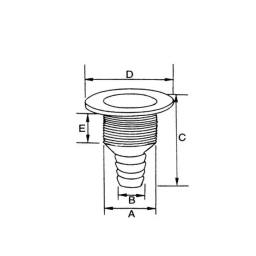 Wylot wody przez korpus 25x83 mm