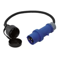 Kabel adaptera 0,5 m z wtyczką CEE >Złączka Schuko