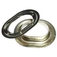   Oczko owalne 22,5 x 13 mm mosiądz niklowany (opakowanie 10 szt.)