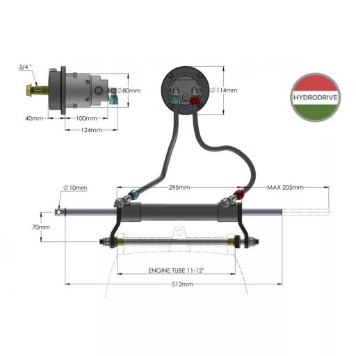 Hydrauliczny układ kierowniczy do 75 KM Hydrodrive MF75W