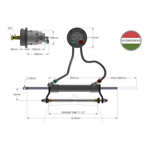 Hydrauliczny układ kierowniczy do 90 KM Hydrodrive MF90W