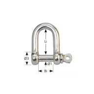   Szekla ze stali nierdzewnej w kształcie litery D 4 mm <10-St.Pack>
