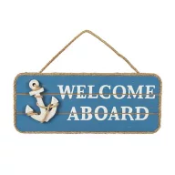 Fa tábla WELCOME ABOARD felirattal VVL