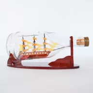 Cutty Sark hajómakett Henessy palackban VVL