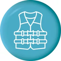Liny, kamizelka sportowa, plecak, akcesoria